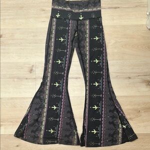 Teeki Black and Green Flare Pants